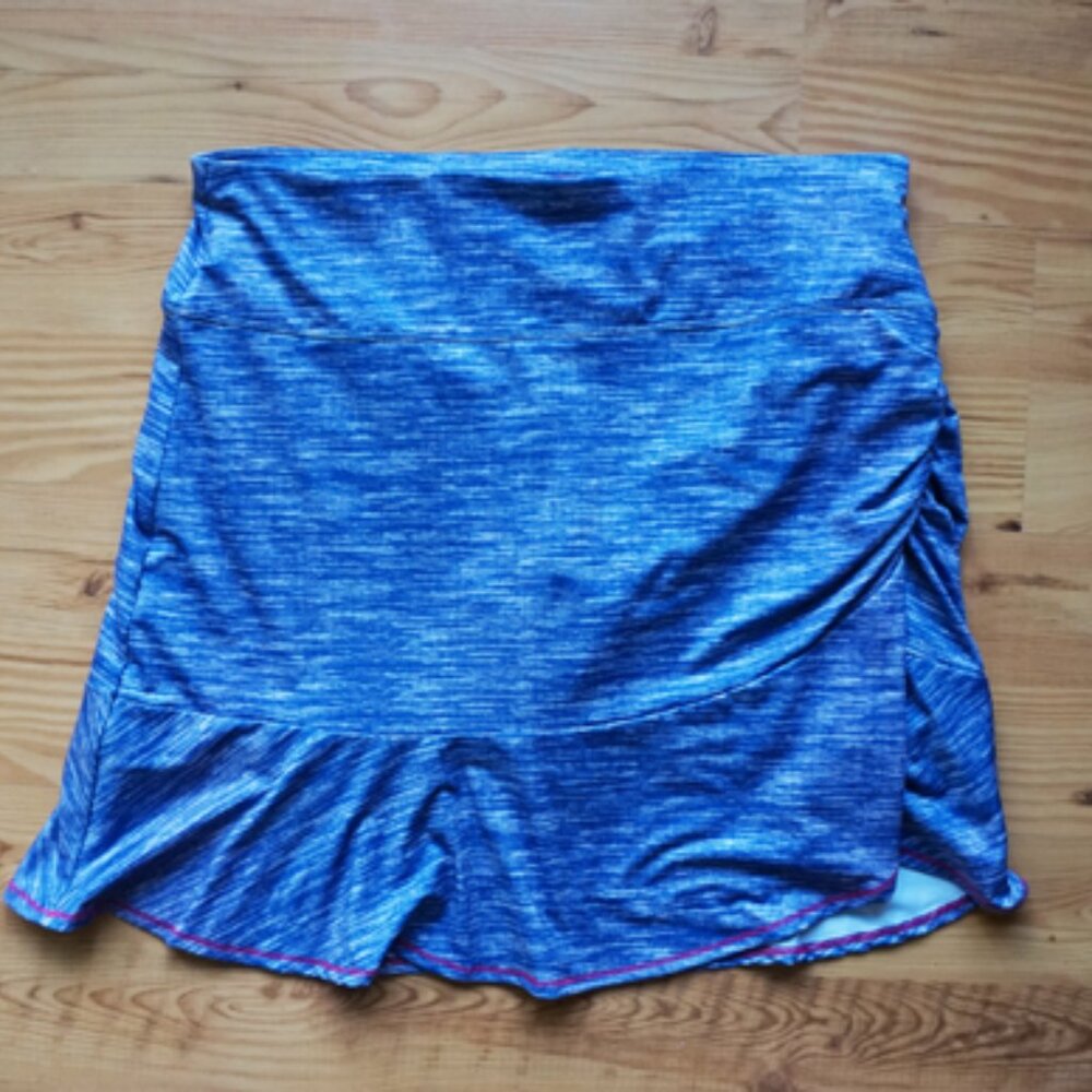 Lucky in Love Longer Length Tennis/Golf Skort Denim Blue L (XL)